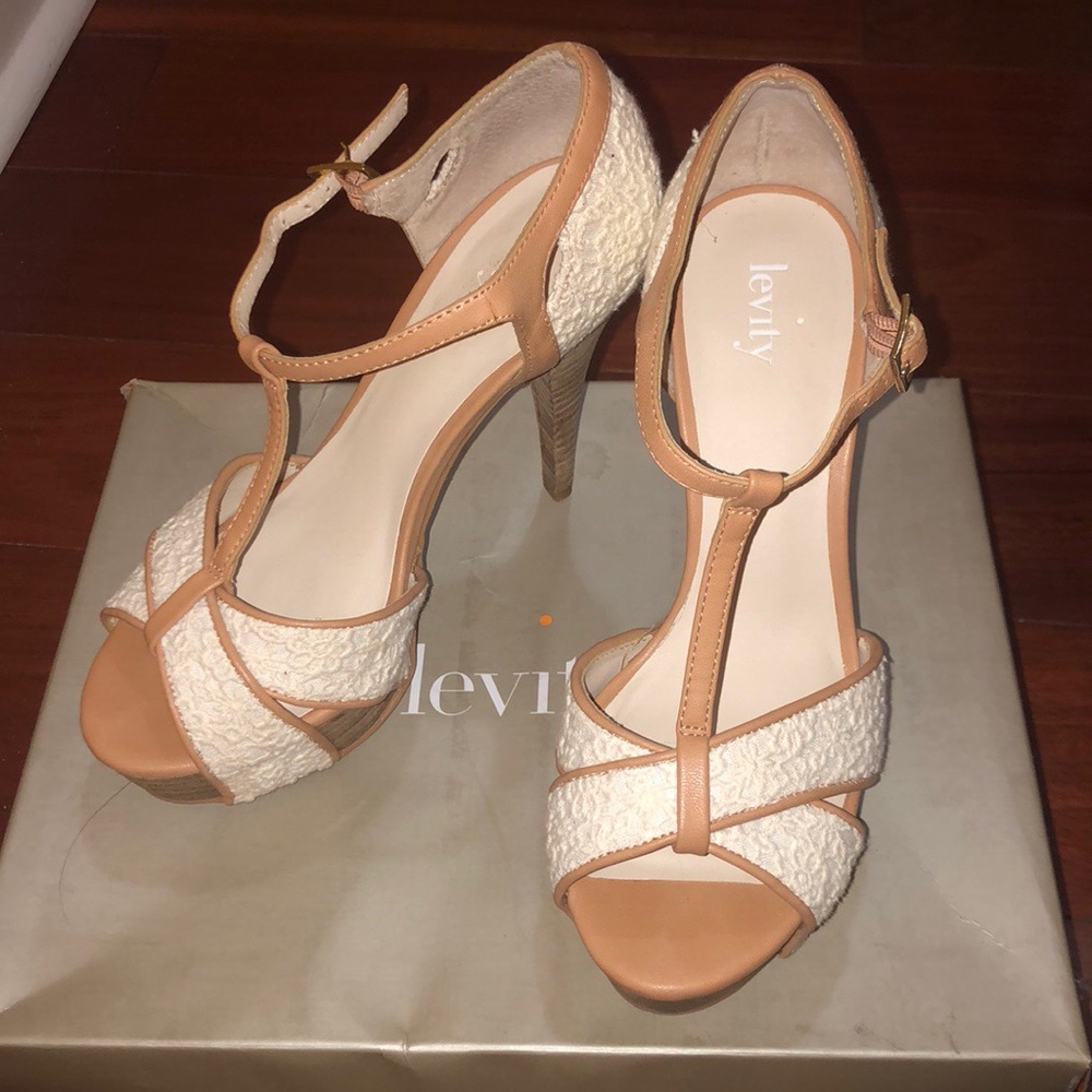 Levity beige sandal heels